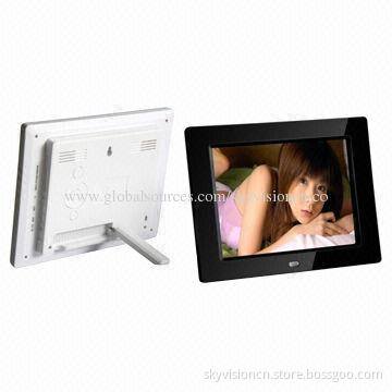 8-inch Acrylic/wooden digital photo frame with 800*600P resolution, auto copy/play HD video
